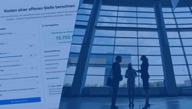 Leerer Arbeitsplatz als Symbol für die Kosten einer unbesetzten Stelle