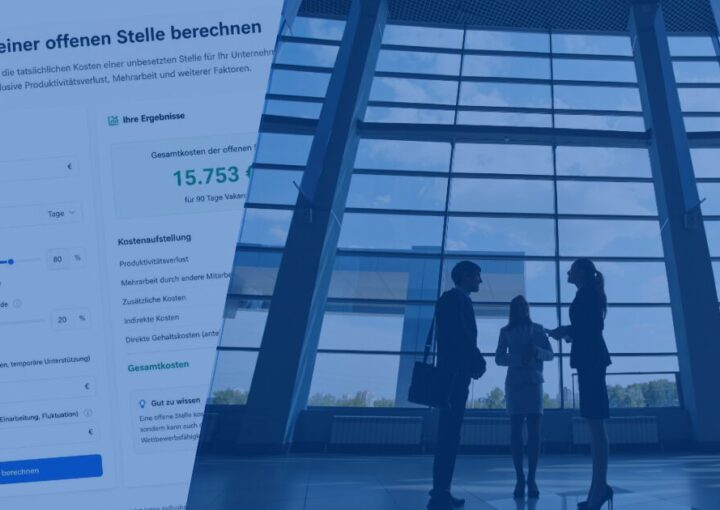 Leerer Arbeitsplatz als Symbol für die Kosten einer unbesetzten Stelle